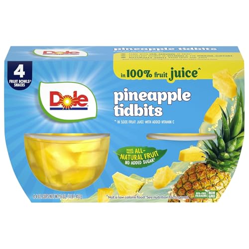 Dole Fruit Bowls Pineapple Tidbits & Tropical Fruit in 100% Juice