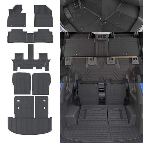 Rongtaod Floor Mats Compatible with 2020-2024 Kia Telluride Trunk Mat Cargo Mat Cargo Liner Back Seat Cover Protector 2023 Telluride Accessories