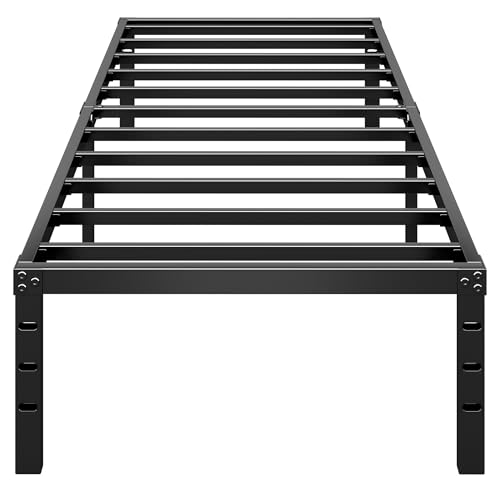 HLIPHA Metal Platform Bed Frame 14 Inch Tall,No Box Spring Needed,Queen Size Bed with Heavy Duty Strong Support Slats,Easy to Assemble,Black