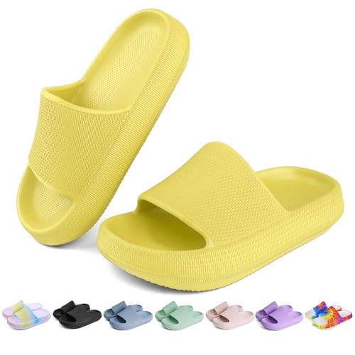 OUYADU Kids Cloud Slides Boys Girls Flip Flops Slip On Beach Sandals Youth Pool Shower Shoes EVA Summer Slippers（11 Little Kids - 6 Big Kids）