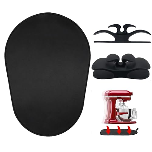 Mixer Mover Sliding Mats for Kitchen aid Stand Mixer With 2 Mixer Accessories Slider Mat Pad Kitchen Appliance Slide Mats Pads Compatible with Kitchen aid 5-8Qt Appliances