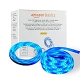 Amazon Basics Smart LED Light Strip, 16.4 Feet, RGB + Tunable White, Works with Alexa Only, 2.4 GHz Wi-Fi, No Hub Required