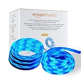 Amazon Basics Smart LED Light Strip, 32.8 Feet (2 Rolls of 16.4 Feet), RGB + Tunable White, Color Changing, App Control, Voice Control, Works with Alexa Only, 2.4 GHz Wi-Fi, No Hub Required