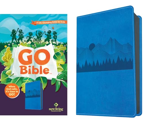 NLT GO Bible for Kids (LeatherLike, Blue Mountains): A Life-Changing Bible for Kids