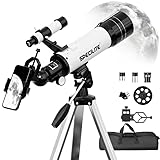 Telescope for Adults and Kids, 70mm Aperture 400mm Refractor Telescope for Astronomy Beginners(16x-120x), Portable Travel Telescope with Phone Adapter,Tripod and Carry Bag
