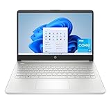 HP 14 inch Laptop, HD Display, Intel Core i3-1215U, 8 GB RAM, 256 GB SSD, Intel UHD Graphics, Windows 11 Home in S Mode, Natural Silver, 14-dq5009nr