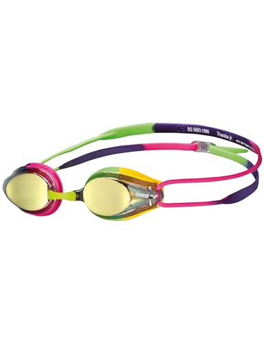 ARENA Tracks Unisex Junior Youth Racing Swim Goggles for Young Competitive Swimmers Ages 6 to 12 FINA-Approved Anti-Fog Lens