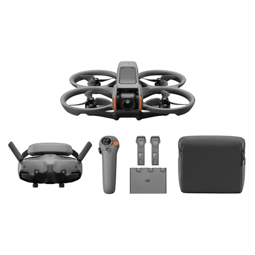 DJI Avata 2 Fly More Combo (3 Batteries), FPV Drones with Camera for Adults 4K, Immersive Experience, One-Push Acrobatics, Built-in Propeller Guard, 155° FOV, Drone Compliant with FAA Remote ID