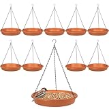 BIRDSHALA Hanging Bird Feeder for Water & Seed Bird Bath Trey for Hanging on Your Balcony, Trees, Garden (10)