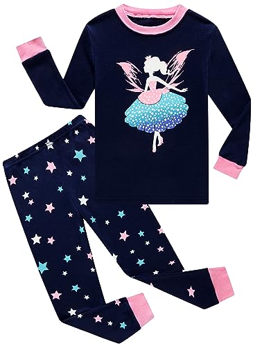 KikizYe Little Big Girls Pajamas Set Long Sleeve PJs 100% Cotton Pyjamas