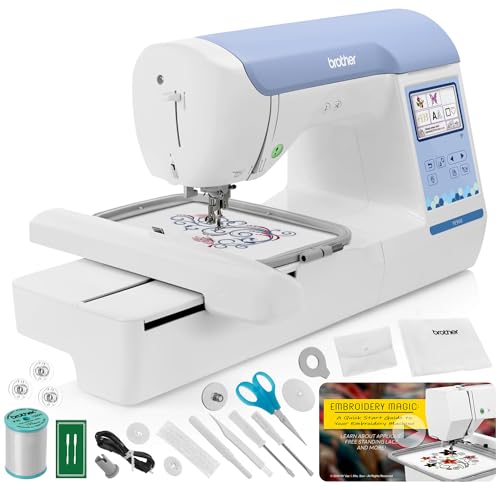 Brother PE900 Embroidery Machine, 5" x 7" Field Size, Cuts Jump Stitches, Wireless, WLAN, Includes Mr. Vac & Mrs. Sew - Embroidery Magic: Quick Start Video
