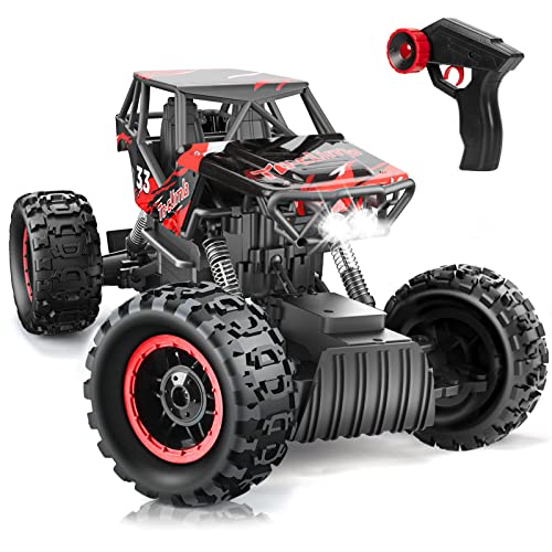 DOUBLE E RC Car 1:12 Remote Control Car Monster Trucks with Head Lights 4WD Off All Terrain RC Car Blue and Pink