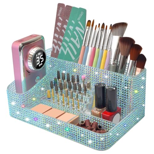 CGBE Nail Drill Holder, 28 Holes Nail Drill Bit Holder,Nail Drill Organizer