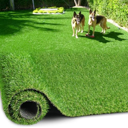 PENFHF Artificial Turf Grass, Realistic Fake Grass Rug with Drainage, Outdoor Indoor Synthetic Grass Carpet Mat 0.8" Height for Dogs, Balcony, Patio, Backyard, Customized