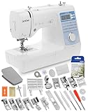 Brother Innov-is NS80E Computerized Sewing Machine w/Starter Package - Includes Brother 5 Sewing Foot Embellishment Pack + Mr. Vac & Mrs. Sew - Ready, Set, Sew Video