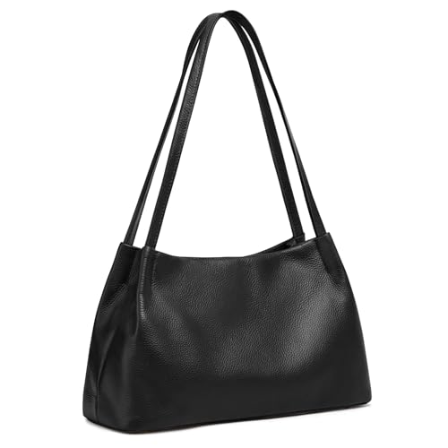 Kattee Leather Purses and Handbags for Women, Soft Genuine Leather Shoulder Hobo Bags with Top Magnetic Snap Closure