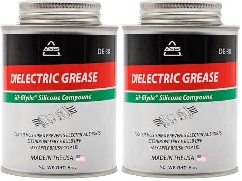 AGS Automotive Solutions Brush Top Can Dielectric Silicone Grease Compound for All Electrical Components and Connectors