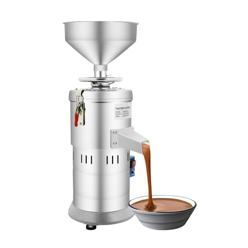 Peanut Butter Maker Machine Electric Grain Grinder Sesame Sauce Home Commercial for Groundnut Almond Cashew Nut and 110V 1100W 33lb/h Kitchen Dining Small Appliances Specialty Food Grinders Mills Low