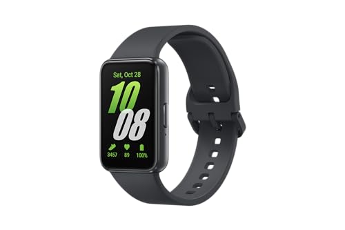 Samsung Galaxy Fit3 Light and Sleek Fitness Band, 13 Days Battery, 100+ Exercises and Sleep Tracking, Dark Gray (Black)