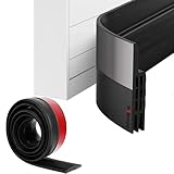 URBANMONK Silicon Door Bottom Sealing Strip | Self Adhesive Door Gap Filler Rubber | Door Bottom Sealing Strip Guard | Protector from Cockroach, Insect, Bugs, Air & Dust | Black, 39 Inch