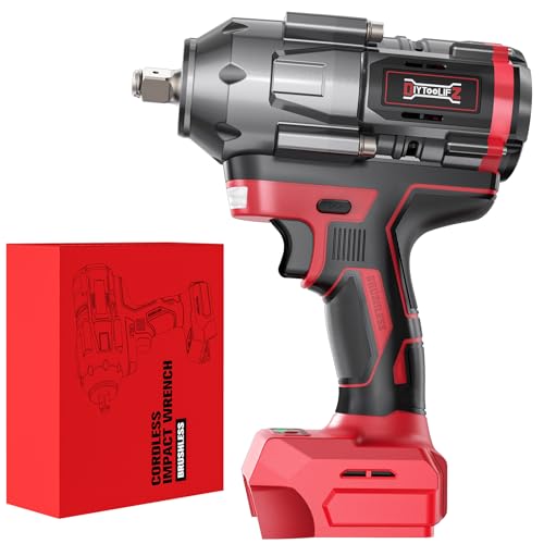 Cordless Impact Wrench for Milwaukee 18v Battery,1/2 inch Impact Wrench 900Ft-lbs(1200N.m) High Torque Brushless Electric Impact Gun, Power Impact Driver with 4-Mode Speed, LED Work Light(no Battery)