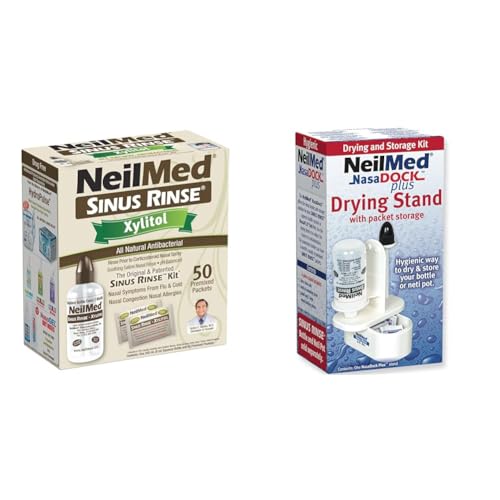 NeilMed Sinus Rinse Kit with Xylitol, 50 Count (Pack of 1)