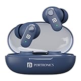 Portronics Harmonics Twins S16 in Ear Wireless TWS Earbuds with 24 Hrs Playtime, Clear Calls, Game & Music Mode, Low Latency, Bluetooth 5.3v, LED Display, Type C Fast Charging(Blue)