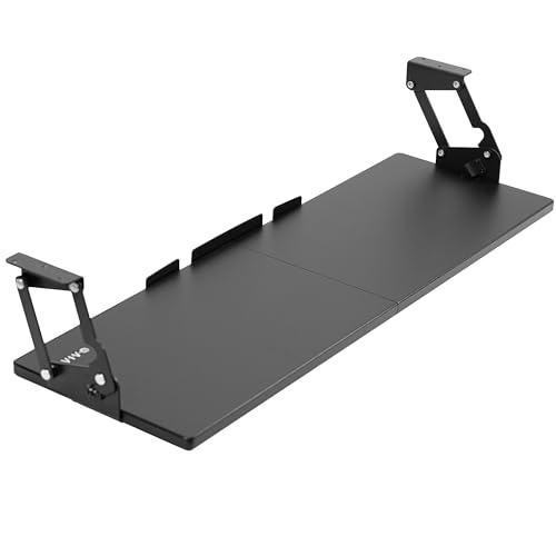 VIVO Large Under Desk Computer Keyboard and Mouse Tray with Swinging Height Adjustment