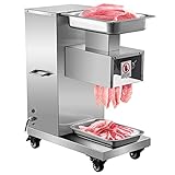 VEVOR 110V Commercial Meat Cutter Machine 1100LB/H Electric Meat Cutting Machine 750W Commercial Meat Slicer 3mm Blade Restaurant Food Slicer Stainless Steel For Kitchen Restaurant Supermarket