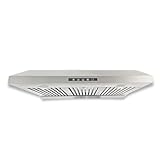 ONEX OHF85D Kitchen Range Hood Fan 30 inch under cabinet, Stainless Steel Range Hood Fan, hotte de cuisine 30 pouces - 3 Speed Fan, 850 CFM, Soft Touch Control Panel (Stainless Steel)