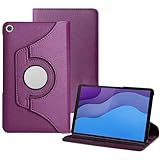 M Cart Tablet Flip Cover Case for Lenovo Tab M10 HD 10.1 Inch 2020 2nd Gen TB-X306X / TB-X306F (Rotate Purple)