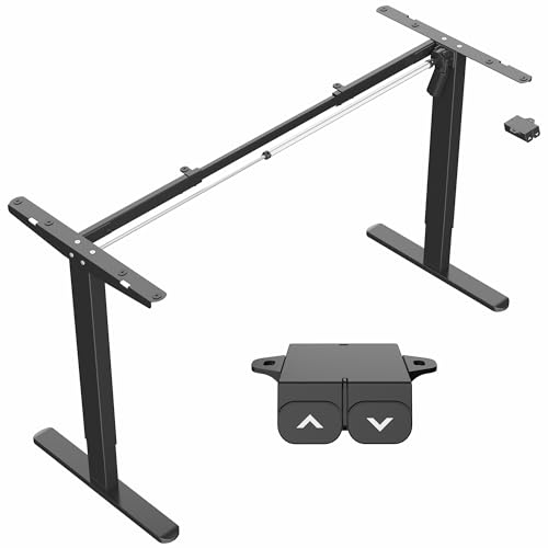 VIVO Electric Stand Up Desk Frame Workstation, Frame Only, Single Motor Ergonomic Standing Height Adjustable Base with Memory Controller