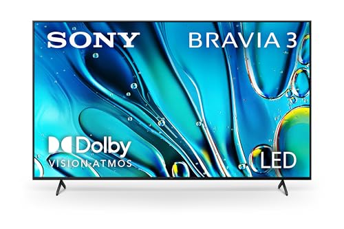 Sony 85-Inch Class 4K Ultra HD BRAVIA 3 LED Smart TV with Google TV, Dolby Vision HDR, and Exclusive Features for PlayStation®5 (K-85S30)