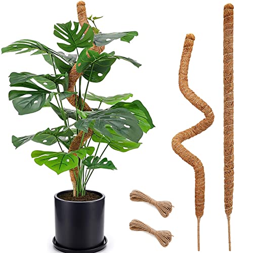Soupiar Moss Poles Set, Bendable Moss Pole for Plants Monstera, Tall Moss Poles for Climbing Plants Indoor, Large Moss Pole Support, Garden Trellis Plant Stick Stakes for Potted Plants, Pothos