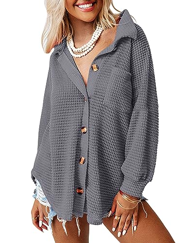 AUTOMET Womens Fall Cothes 2025 Fashion Country Concert Outfits Waffle Knit Shackets Corduroy Jackets Button Down Shirts Tops