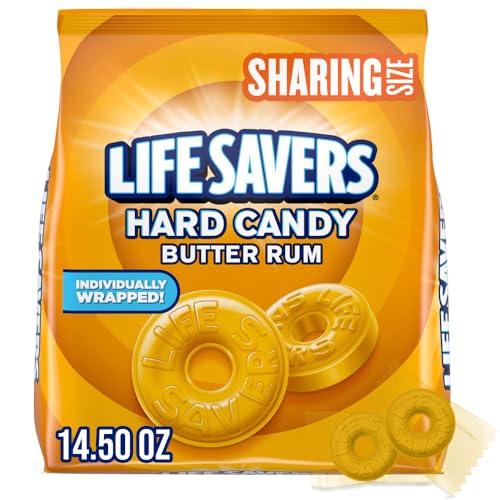 LIFE SAVERS HARD CANDY BUTTER RUM STAND UP POUCH SHELF READY PACKAGING 14.5 OUNCE PER BAG 4 PER CASE