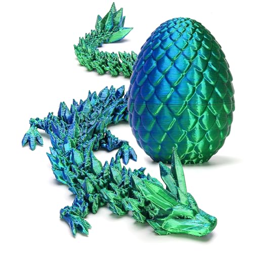 Zobetro Easter Basket Stuffers, 3D Printed Dragon Surprise Egg, Executive Dragon Fidget Desk Toys Decorative Easter Egg Fillers Easter Gifts for Boys Kids Home Decor (Red)