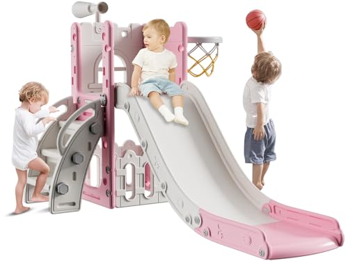 Toddler Slide,Kids Slide Playset for Toddler,Indoor Outdoor Slide Toddler Playset with Storage Space and Non-Slip Steps,Gift for Boys and Girls 1-3 Years