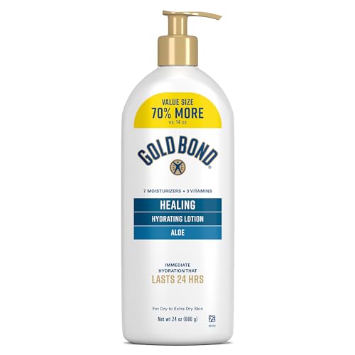Gold Bond Healing Hydrating Lotion With Aloe Moisturizes, Heals & Smooths Dry Skin, Delivers Immediate 24-Hour Hydration, Value Size, 24 oz.