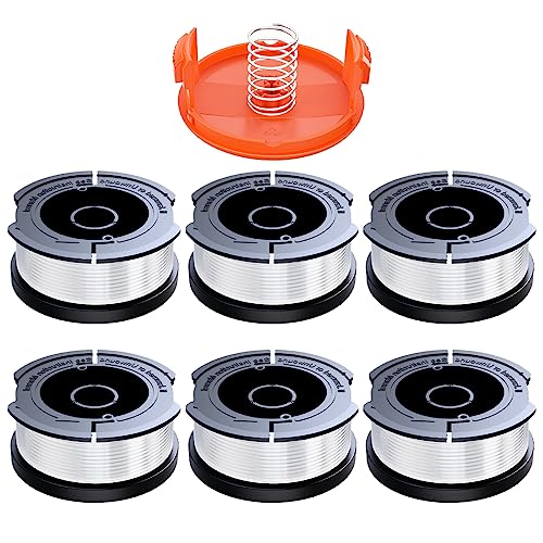 10 Pack String Trimmer Line for Black+Decker, (AF-100) String Trimmer Replacement Spool, 30ft 0.065" Autofeed String Trimmer Line, Suitable for Black+Decker Trimmer Line(8 Spools,2 Caps,2 Springs)