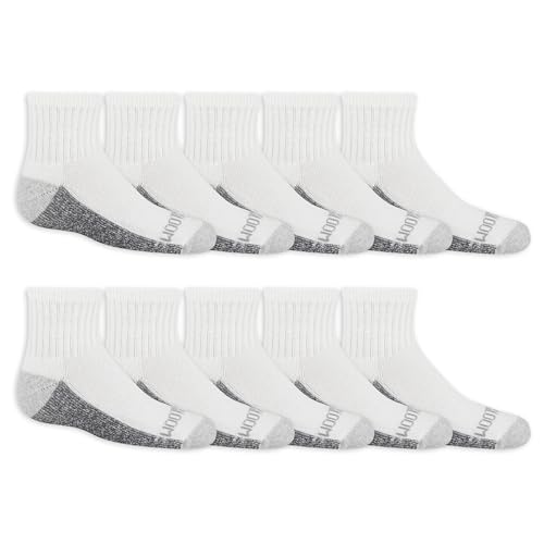 Fruit of the Loom Boys' Dual Defense Ankle Socks (10 Pack)