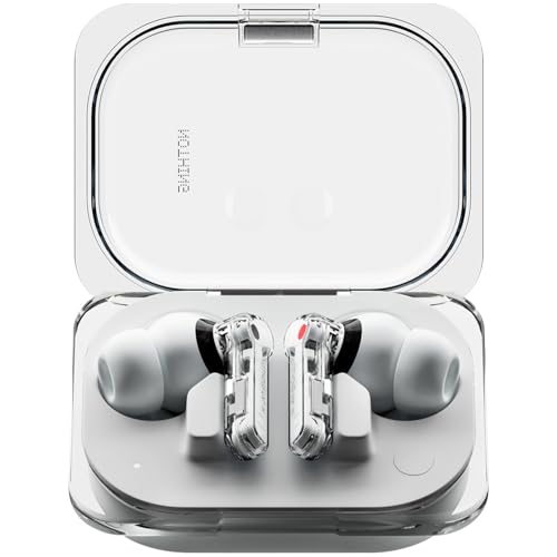 Nothing Ear (a) Wireless Earbuds, 45dB Hybrid Noise Cancelling Earbuds, Hi-Res Audio, Advanced Equaliser, Dual Connect, 6 Mics, 42.5H Playtime Ear Buds Wireless Bluetooth, White