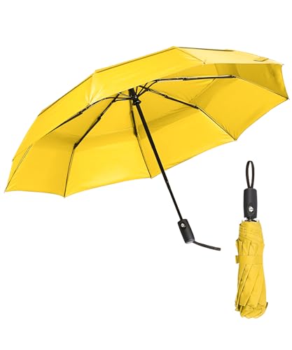 Mr. Pen Windproof Travel Umbrella - Yellow, Automatic, Compact, Rain Umbrella