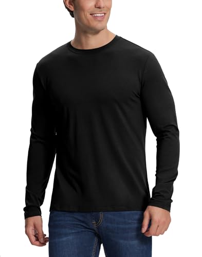 Pioneer Camp Mens Bamboo Viscose T Shirt Ultra Soft Plain Tshirts for Men Cooling Crew Neck Casual Basic Tee Shirt Undershirt