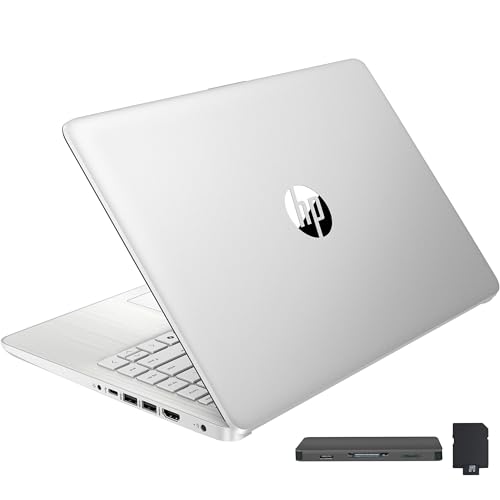 HP Stream 14" HD BrightView Laptop, Intel Celeron N4120, 16GB RAM, 288GB Storage (128GB eMMC + 160GB Docking Station Set), Intel UHD Graphics, 720p Webcam, Wi-Fi, 1 Year Office 365, Win 11 S, Silver