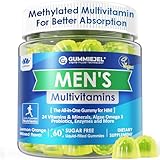 Mens Multivitamins Gummies, Methylated Multivitamin for Men, B Complex, Minerals, Vegan Omega 3, Probiotic, Enzyme, Antioxidants for Men's Complete Daily Support, Sugar Free, Vegan (No Iron) 60 Counts