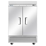 Frigos FG-FZ-2D 54" Solid 2 Door Commercial Reach in Freezer 47 Cu Ft - ETL Certified Stainless Steel LED Lighting - Small Commercial Kitchen Appliance - Included Liftgate