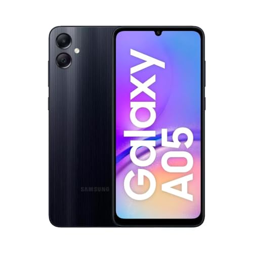 Samsung Galaxy A05 (SM-A055F/DS), 64GB 4GB RAM, Dual SIM, Factory Unlocked GSM, International Version (Case Bundle) - (Black)