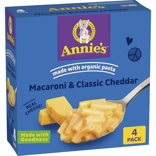 Annie's Macaroni and Cheese Dinner, Classic Mild Cheddar, 4ct, 24 oz.