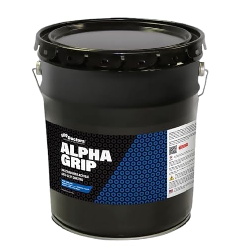 Alpha Grip Non-Slip Paint for Concrete & Asphalt – Non-Skid Coating Ideal for Striping Parking Lots, Playgrounds & Pavements